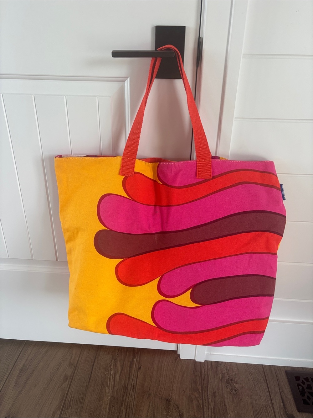 Marimekko Yellow Pink & Red Canvas Tote